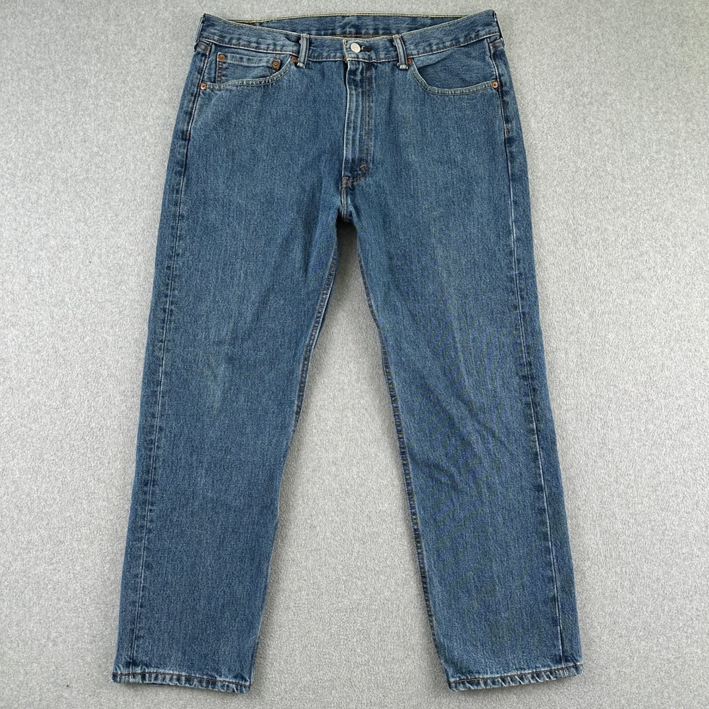 Levi's Jeans Mens 38x32 Blue 505 Regular Fit Straight Leg Denim Pants 00505-4891
